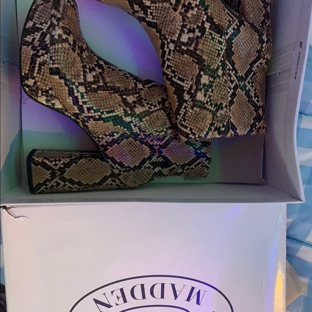 Tall block heel never worn.